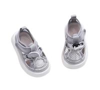 Scarpe estive 2026 Sandali traspiranti per bambini per l'estate, sandali leggeri con infradito da infilarsi dentro per sandali neri eleganti e comodi, grigio., 2 anni