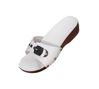 Scarpe estive da donna 39 casual laterali con fibbia cava con fondo piatto, scarpe romane, sandali estivi da donna, sandali da donna alla moda, colore nero, bianco, 38 EU