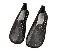 Scarpe estive da donna, eleganti, a piedi nudi, comode, piatte, per il tempo libero, traspiranti, con punta rotonda, antiscivolo, mocassini da donna, Nero , 39 EU