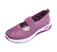 Scarpe estive da donna per mamme medie e anziane, traspiranti, in tessuto vecchio, leggere, taglia M, Viola, 39.5 EU
