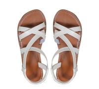 Scarpe estive da donna piatte nere sandali romani sandali casual eleganti sandali comodi sandali da spiaggia leggeri scarpe piatte a piedi nudi scarpe scarpe, bianco, 37 EU
