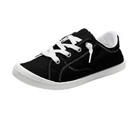 Scarpe estive da donna, scarpe da tennis comode e leggere, suola morbida e spessa, scarpe stringate con suola comoda, scarpe estive da donna, Nero , 42 EU