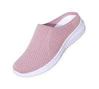 Scarpe estive da donna, slip, zoccoli da donna, estivi, chiuse, pantofole ortopediche, supporto per arco, suola morbida, sandali e scivoli, in rete, per il tempo libero, per la spiaggia, Colore: rosa