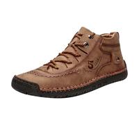 Scarpe estive da uomo, comode, fatte a mano, in pelle, da uomo, per il tempo libero, da uomo alla moda e da atletica, marrone, 45 EU