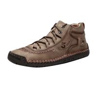 Scarpe estive da uomo, comode, fatte a mano, in pelle, da uomo, per il tempo libero, da uomo alla moda e da atletica, cachi, 39 EU