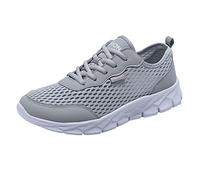 Scarpe estive da uomo, leggere, traspiranti, con suola morbida, resistenti all'usura, per la corsa, per la palestra, per il tempo libero, in rete, grigio., 46 EU