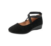 Scarpe Estive Donna con Zeppa Chiuse Sandali Ortopediche Donna Memory Foam Scarpe Cuscino Casual Ballerine Pianta Larga Antiscivolo Sandali Feste Ballo Dress E alla Moda Mary Jane Cinturino Leggere