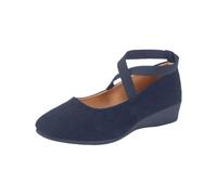 Scarpe Estive Donna con Zeppa Chiuse Sandali Ortopediche Donna Memory Foam Scarpe Cuscino Casual Ballerine Pianta Larga Antiscivolo Sandali Feste Ballo Dress E alla Moda Mary Jane Cinturino Leggere