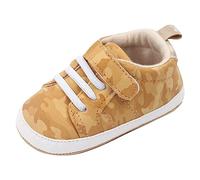 Scarpe estive per bambini e bambine, con fondo piatto, leggere, con stampa mimetica, casual, calde, per bambine, Giallo, 36.5 EU