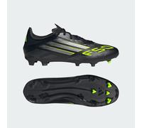 adidas F50 League Firm Ground Football Boots, Scarpe da Calcio Unisex-Adulto, Core Black/Iron Metallic/Lucid Lemon, 46 EU