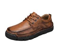 Scarpe fatte a mano da uomo in pelle nera antiscivolo scarpe da passeggio traspiranti antiscivolo suola spessa scarpe da ginnastica casual leggere comode stivali a piedi nudi ortopedici antiscivolo