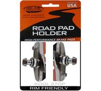 Scarpe freno Kool-Stop H2 Dura Dual, 55,5 mm, cartuccia, nero/salmone