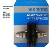 Scarpe freno Shimano S65T V-Brake 60 mm per cerchi in alluminio nere
