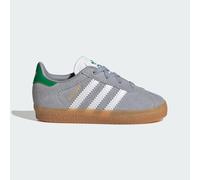 Scarpe Gazelle pratiche con lacci elasticizzati per bambini e bambine Halo Silver / Cloud White / Green 25