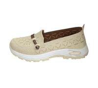 Scarpe Ginnastica Donna Scarpe comode per Camminare Modello con Base soffice Ampia vestibilità Adatto Camminate Lunghe e attività nella Vita ordinaria(Beige38)
