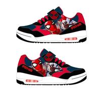 Scarpe Ginnastica Sneakers per Bambini Spider-Man Luci LED, Suola Luminosa, Luce Rossa,Varie Taglie (Nero Rosso, Sistema Taglie Calzature EU, Bambino Piccolo (2-5 Anni), Numero, Media, 28)