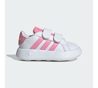 Scarpe adidas Grand Court Hook and Loop bianco puro rosa neonati - 26