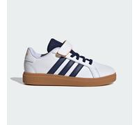 adidas Grand Court 2.0 Shoes Children, Scarpe da Tennis, Ftwr White/Dark blue/GUM10, 28 EU