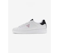 GUESS Scarpe sportive bianche con nero, stile casual, logo triangolare rosso, bianco, 40 EU