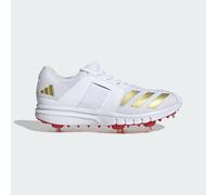adidas Howzat Spike, Scarpe da Cricket Uomo, Cloud White/Gold Metallic/Pure Ruby, 43 1/3 EU