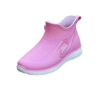 Scarpe impermeabili da donna, 39, scarpe da pioggia in gomma, casual e alla moda, per lavoro, pesca, lavaggio auto, cucina, non sovrascarpe, antipioggia, vegane, Colore: rosa., 36 EU