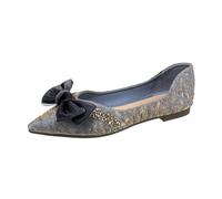 Scarpe impermeabili da donna 40,Scarpe basse da donna Primavera E Autunno Leggere,Pizzo Bocca piatta Morbido pavimento arco Singolo Scarpe da barca a pendolo giornaliere incontri, Blu, 43 EU