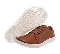 Scarpe in pelle da donna e uomo, con lacci, basse, in pelle, leggere, traspiranti, da lavoro, antiscivolo, con zeppa piatta, ortopediche, per camminare, correre, allenamento, casual, palestra, guida