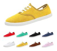 Scarpe in tela da donna, piatte, leggere, da corsa, da corsa, da campo, in tela, morbide, in tinta unita, per il rientro a scuola, attività all'aperto, corsa, passeggiate, pendolarismo, palestre
