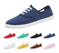 Scarpe in tela da donna, piatte, leggere, da corsa, da corsa, da campo, in tela, morbide, in tinta unita, per il rientro a scuola, attività all'aperto, corsa, passeggiate, pendolarismo, palestre