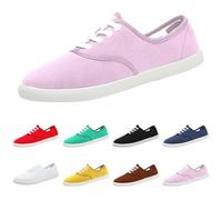 Scarpe in tela da donna, piatte, leggere, da corsa, da corsa, da campo, in tela, morbide, in tinta unita, per il rientro a scuola, attività all'aperto, corsa, passeggiate, pendolarismo, palestre