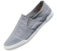 Scarpe in tela da uomo, traspiranti, per il tempo libero, con suola piatta, per il tempo libero, leggere, comode, classiche, per attività all'aperto, fitness, scarpe da ginnastica, grigio., 41 EU