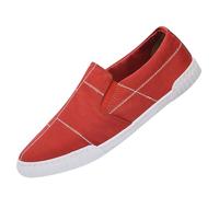 Scarpe in tela da uomo, traspiranti, per il tempo libero, con suola piatta, per il tempo libero, leggere, comode, classiche, per attività all'aperto, fitness, scarpe da ginnastica, Colore: rosso, 43