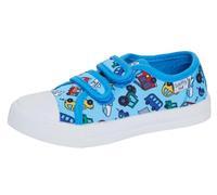 Scarpe in tela per bambini, unisex, facili da allacciare, scarpe casual, Veicoli Blu, 31 EU