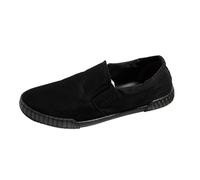Scarpe in tela unisex da uomo e donna, slip-on casual, basse, leggere, comode, scarpe da ginnastica classiche, stile retrò, per il tempo libero, Nero , 44 EU