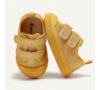 Scarpe in tessuto con chiusura a strappo, gialle, energiche e confortevoli, adatte per bambini e bambine, ideali per la casa, il casual, le uscite quotidiane, in tutte le stagioni EUR20,EUR21,EUR22,EU