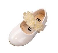 Scarpe in vernice per ragazze 28 scarpe da battesimo lisce in pelle Mary Jane scarpe basse classiche ballerine da ballo principessa cosplay scarpe da sposa balletto appartamenti perla e fiore scarpe
