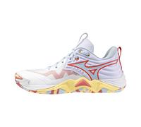 Scarpe indoor da donna Mizuno Wave Momentum Elite W White/Calypso Coral/Pale Banan EUR 38