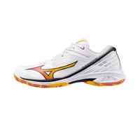 Scarpe da uomo per badminton/squash Mizuno Wave Claw 3 - white/citrus/calypso coral - Bianco (44,5)