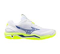 Scarpe indoor da uomo Mizuno Wave Stealth 6 White/Lightning Yellow/Dazzlin EUR 44,5