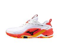 Scarpe da uomo per badminton/squash Mizuno Wave Stealth Neo 2 - white/fiery coral 2/citrus - Bianco (45)