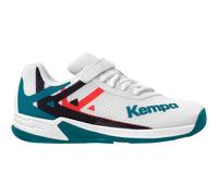 Kempa Wing 2.0 Junior, Scarpe da Pallamano, Bianco, Rosso, Nero, 37 EU