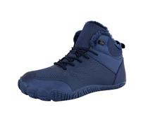Scarpe invernali a piedi nudi, impermeabili, da donna e da uomo, per l'autunno, per piedi nudi, in gomma, imbottite, per trekking, per attività all'aria aperta, Blu, 47 EU