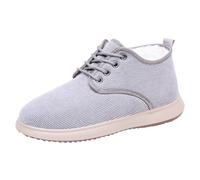 Scarpe invernali calde da donna, imbottite, antiscivolo, per attività all'aria aperta, per l'autunno, alla caviglia, leggere, con lacci, 2 grigio., 39 EU