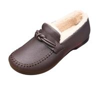 Scarpe invernali da donna foderate in pelle Loafer eleganti da donna scarpe basse slip on scarpe da ginnastica calde scarpe invernali scarpe termiche autunno inverno stivali antiscivolo per il tempo