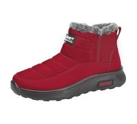 Scarpe invernali da donna foderate, termiche, a gambo corto, caldi | Stivaletti bassi con suola antiscivolo, stivali da trekking leggeri, stivali invernali in peluche per l'inverno e la vita