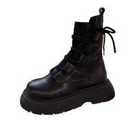 Scarpe invernali da donna, impermeabili, calde, morbide, comode, con suola spessa, antiscivolo, da lavoro, da pesca, per attività all'aria aperta, Nero , 38 EU