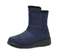 Scarpe invernali da donna, leggere, imbottite, leggere, da trekking, calde, corte, in cotone, per attività all'aria aperta, Blu, 37 EU