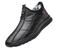 Scarpe invernali da uomo, antiscivolo, termiche, casual, comode, leggere, foderate in pelliccia, calde, per uso quotidiano, Nero , 42 EU
