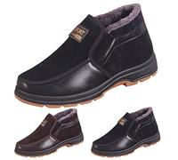 Scarpe invernali da uomo, foderate, calde, impermeabili, traspiranti, comode, in peluche, resistenti all'usura, per il tempo libero, antiscivolo, per attività all'aria aperta, a, 42 EU