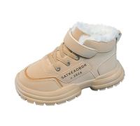 Scarpe invernali per ragazzo 32 Water Proof Flat Keep Warm Snow Boots Comfortable Shoes Winter Boots 36 (Kaki, 28 Toddler)
